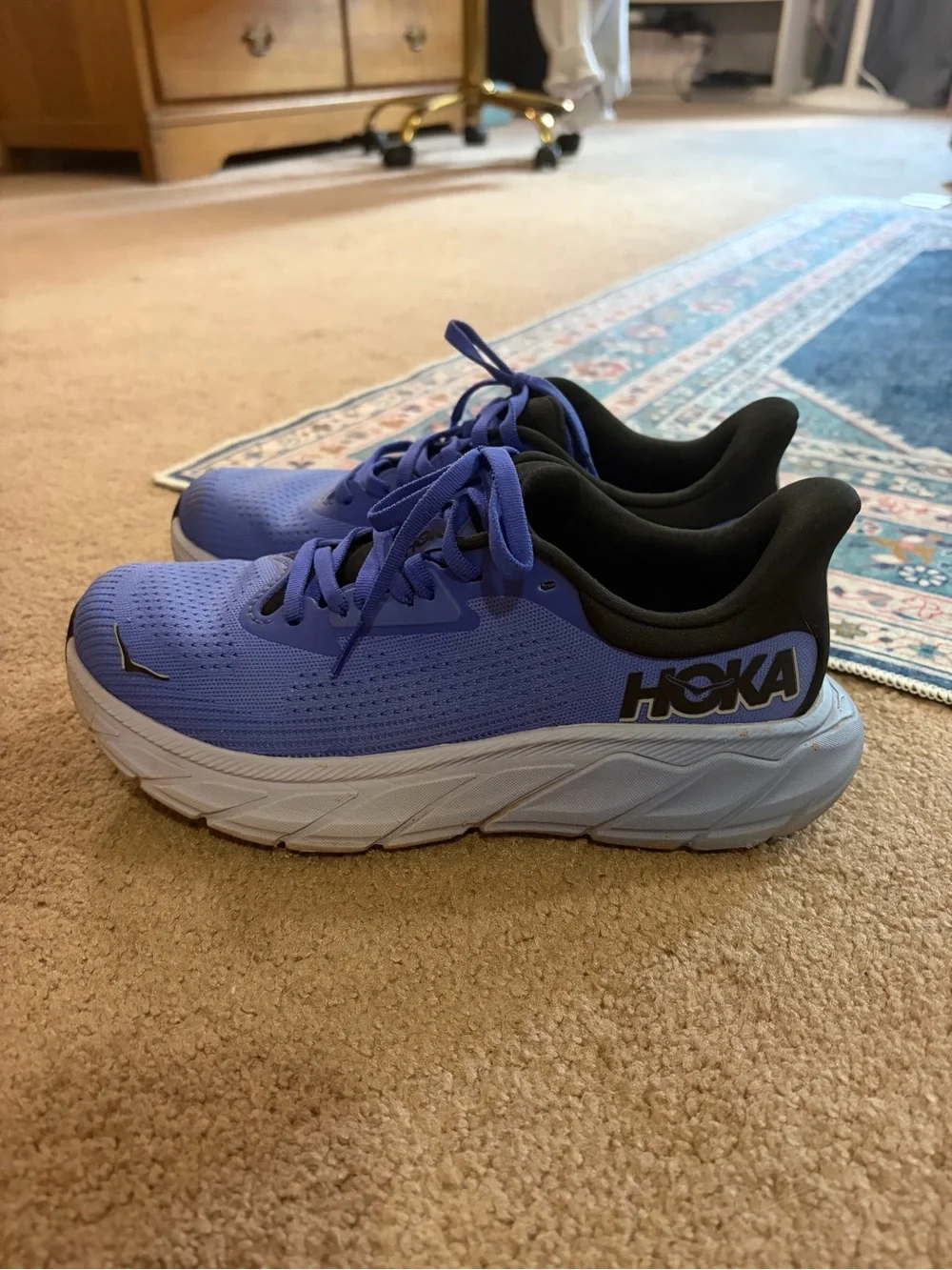 Hoka Purple/ Blue Lace-Up Tennis Shoes